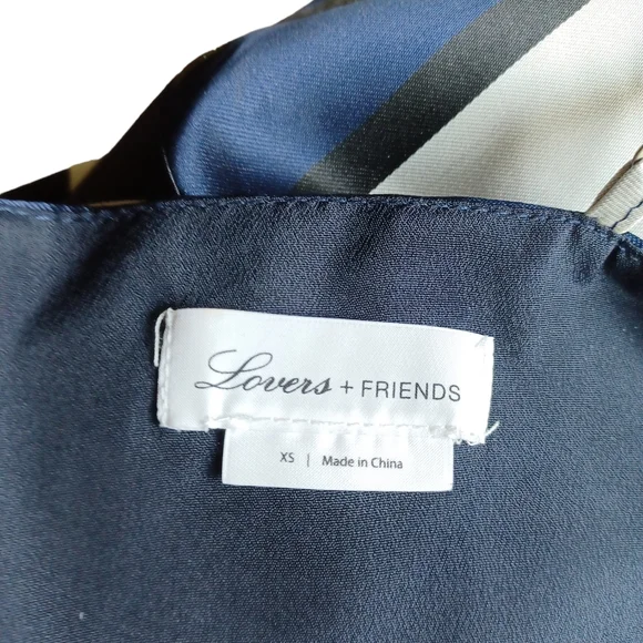 Lovers + Friends Womens Sleeveless Fit Flare Aline Mini Dress Striped Size XS - Picture 10 of 10